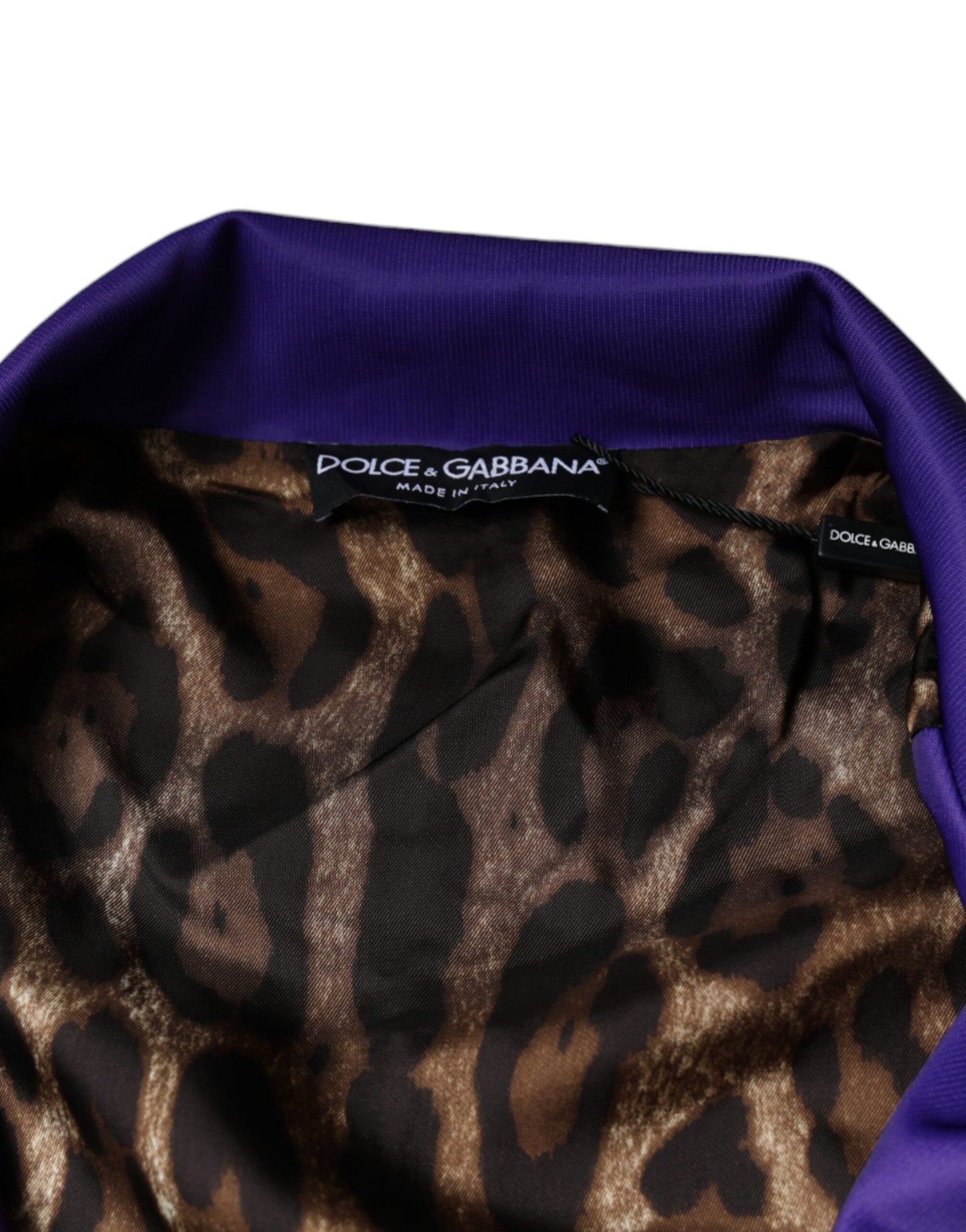 Dolce & Gabbana Purple YEAR OF THE PIG Full Zip Bomber Jacket IT48 / M