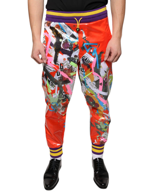 Dolce & Gabbana Multicolor Printed Jogger Sweatpants Pants IT46 / S