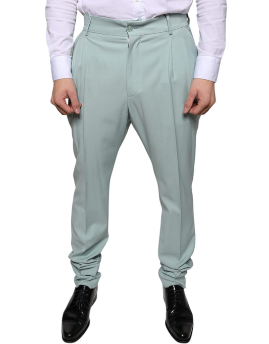 Dolce & Gabbana Mint Green Cotton Dress Pants IT48 / M