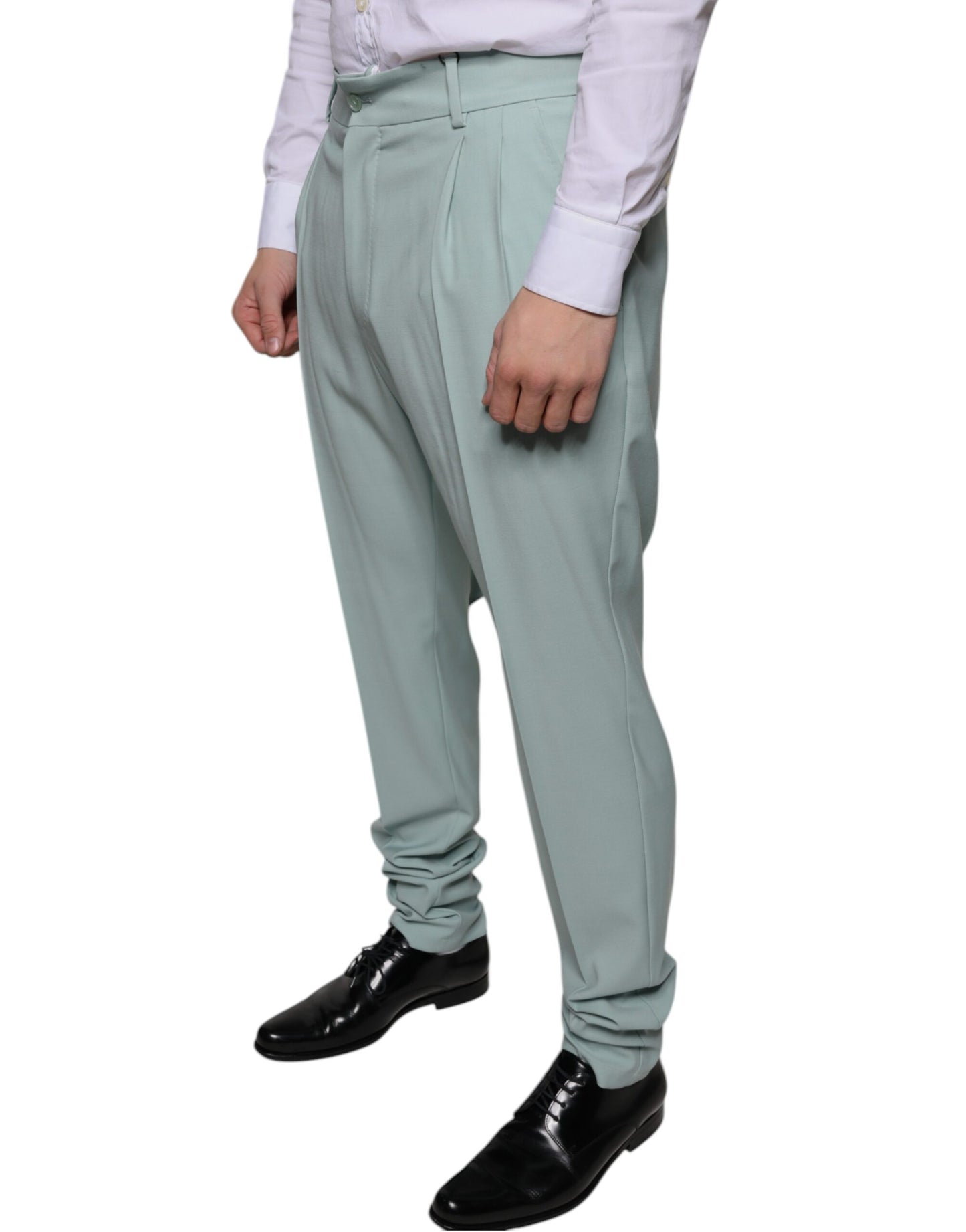 Dolce & Gabbana Mint Green Cotton Dress Pants IT48 / M