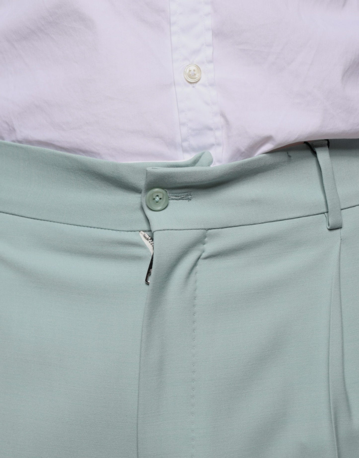 Dolce & Gabbana Mint Green Cotton Dress Pants IT48 / M