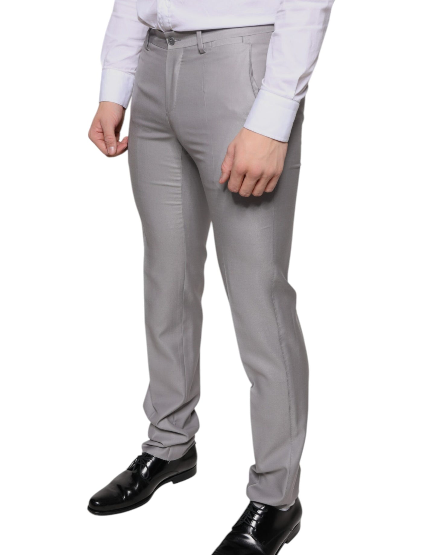 Dolce & Gabbana Light Gray Wool Dress Pants IT44 / XS