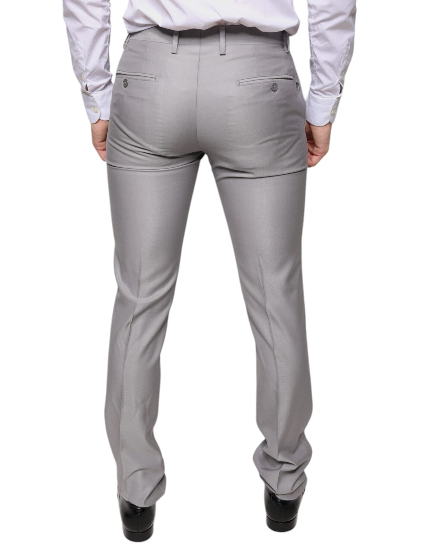 Dolce & Gabbana Light Gray Wool Dress Pants IT44 / XS