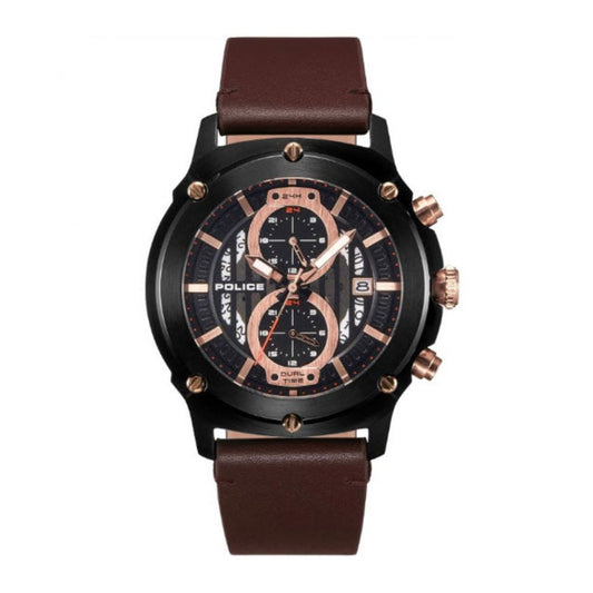 Police Brown Leather Watch