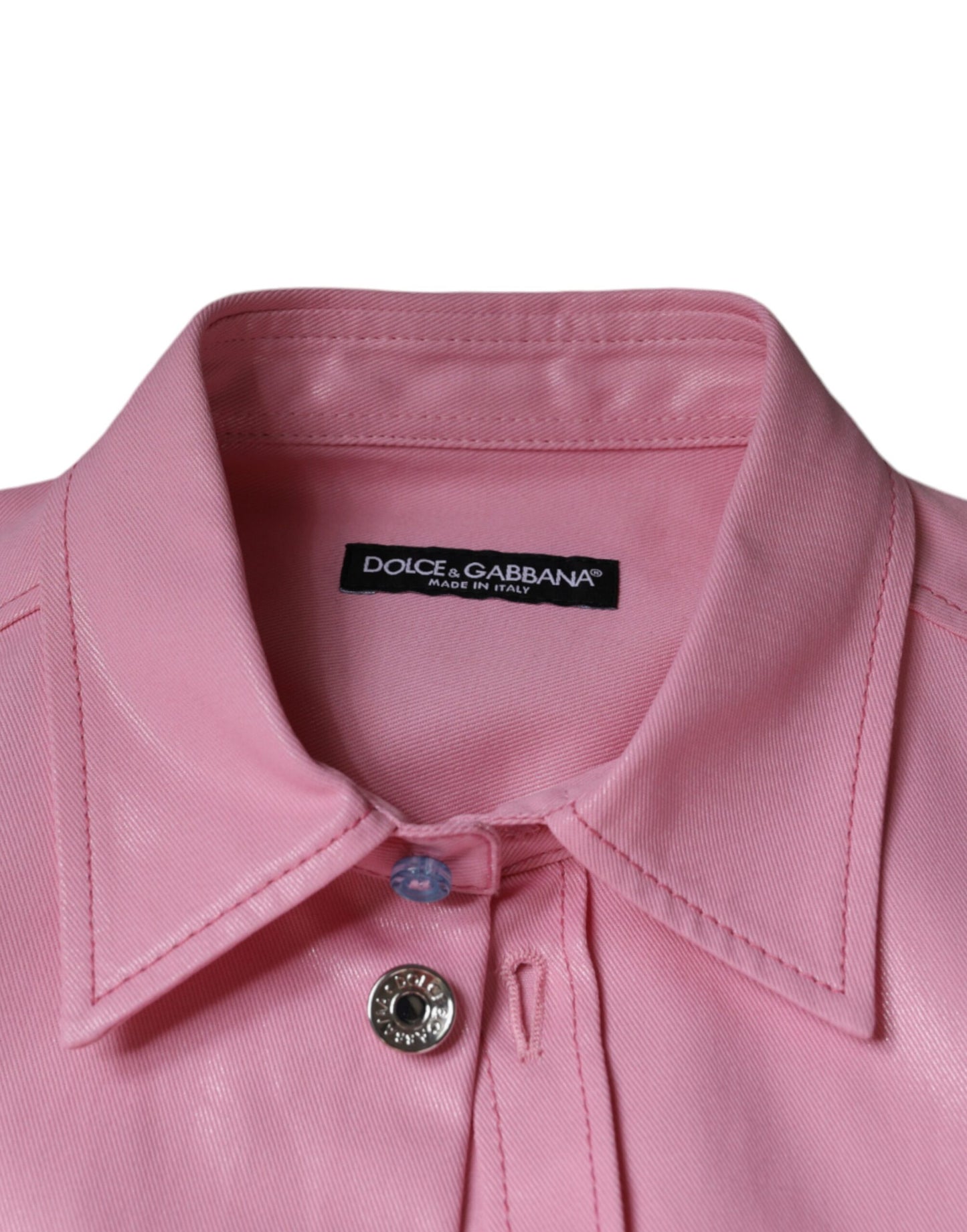 Dolce & Gabbana Pink Cotton Collared Button Down Shirt IT40 | M