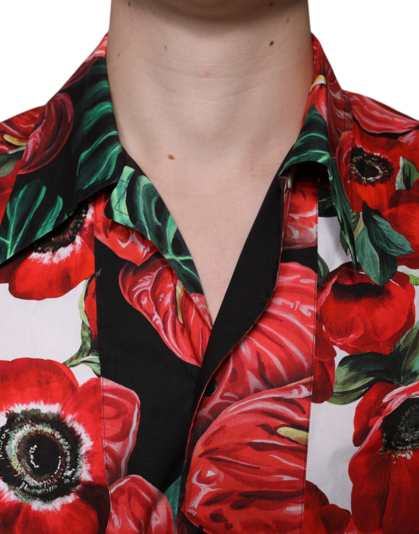 Dolce & Gabbana Multicolor Anemone Button Down Casual Shirt IT39 / S