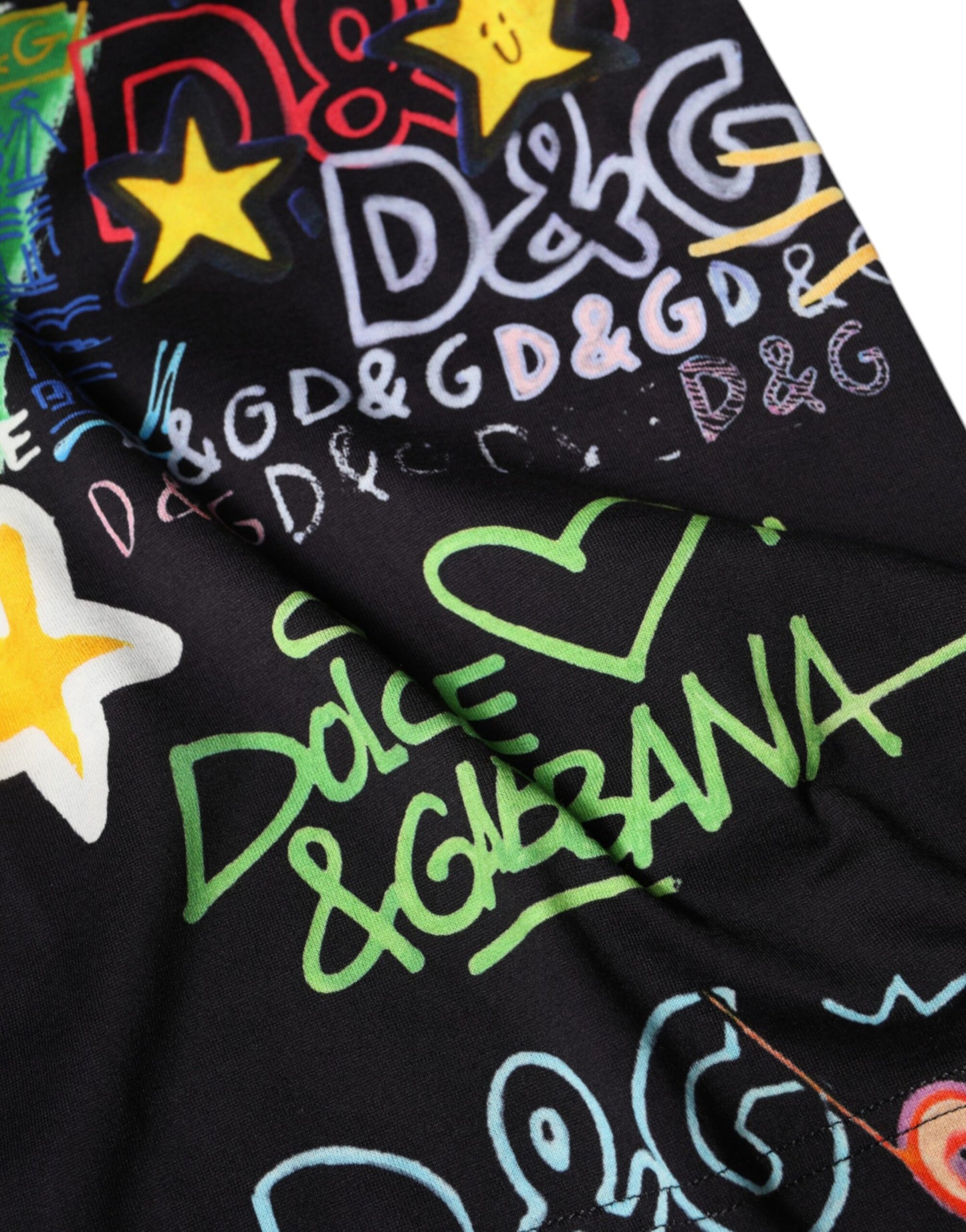 Dolce & Gabbana Multicolor Graphic Print Cotton Crew Neck T-shirt IT60 / 3XL