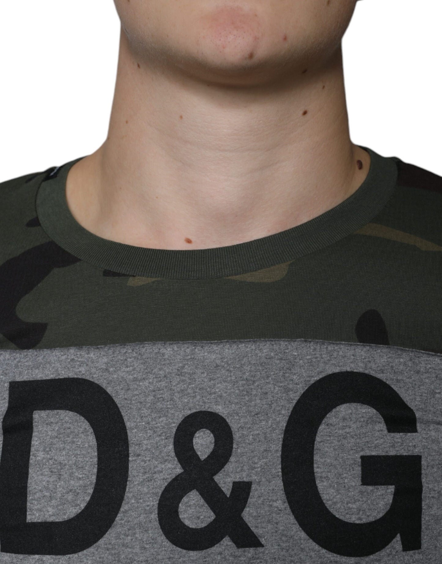 Dolce & Gabbana Multicolor Camouflage Cotton Crew Neck T-shirt IT44 / XS