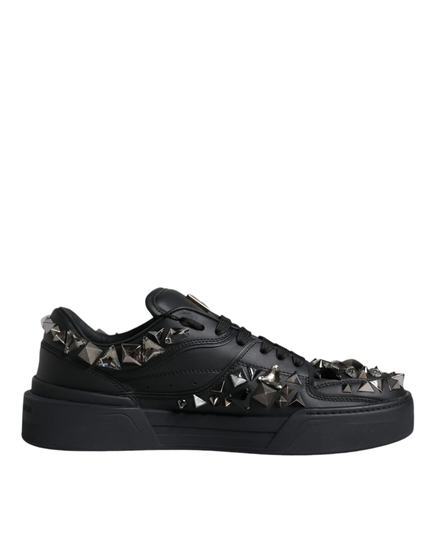 Dolce & Gabbana Black Studded Low Top Men Sneakers Shoes EU41 / US8