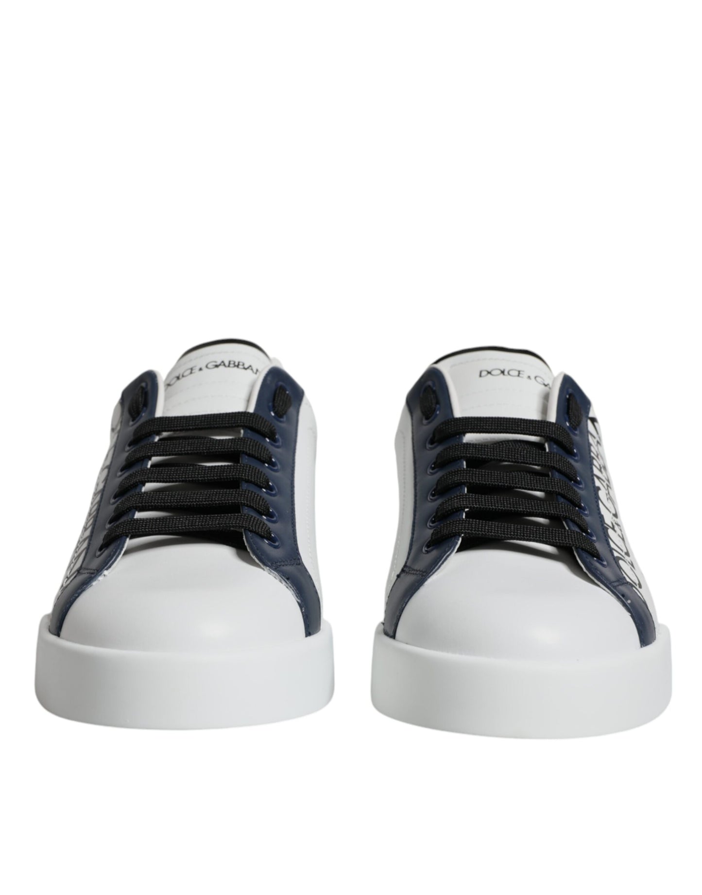 Dolce & Gabbana White Blue Leather Crown Milano Sneakers Shoes EU42 / US9