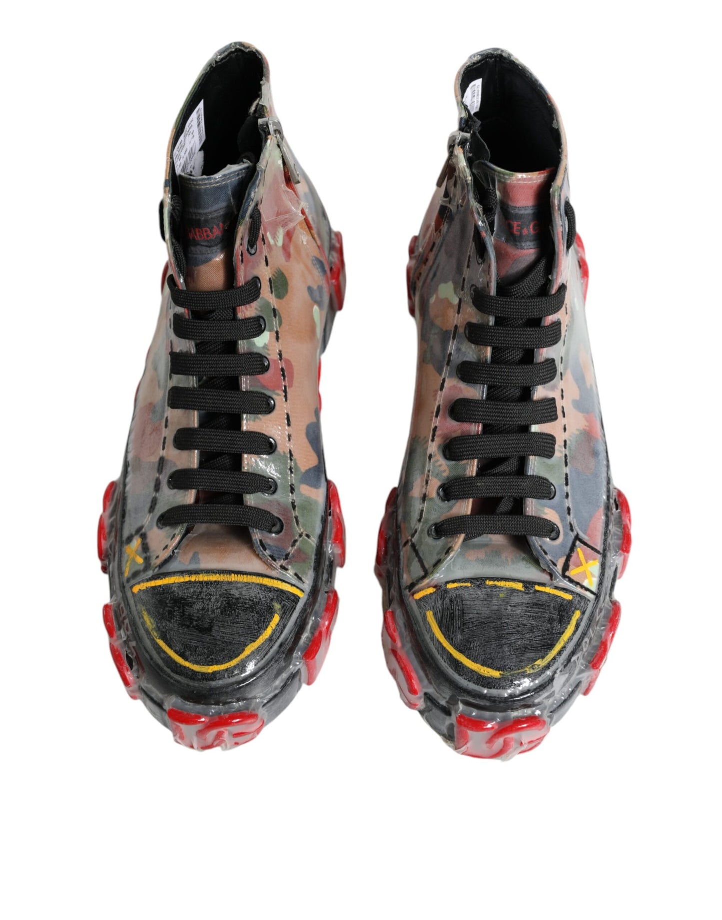 Dolce & Gabbana Multicolor Camouflage High Top Sneakers Shoes EU44 / US11