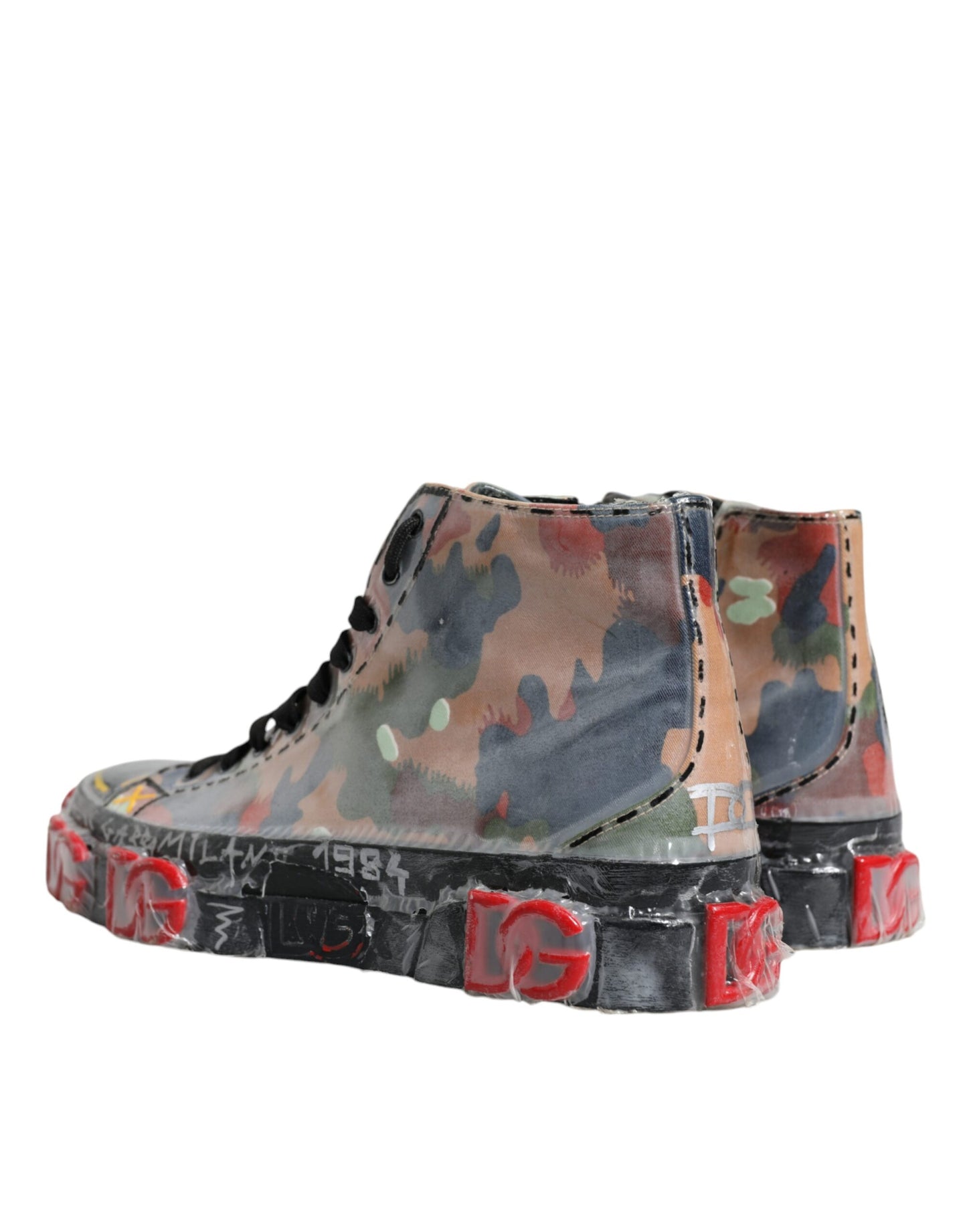 Dolce & Gabbana Multicolor Camouflage High Top Sneakers Shoes EU44 / US11