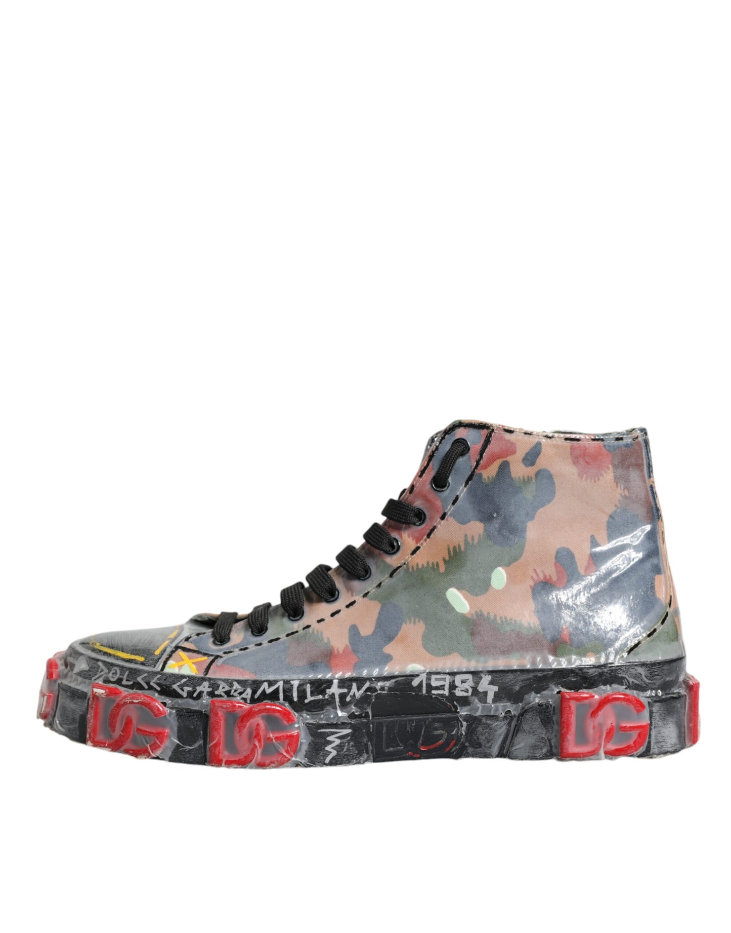 Dolce & Gabbana Multicolor Camouflage High Top Sneakers Shoes EU44 / US11