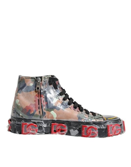 Dolce & Gabbana Multicolor Camouflage High Top Sneakers Shoes EU44 / US11