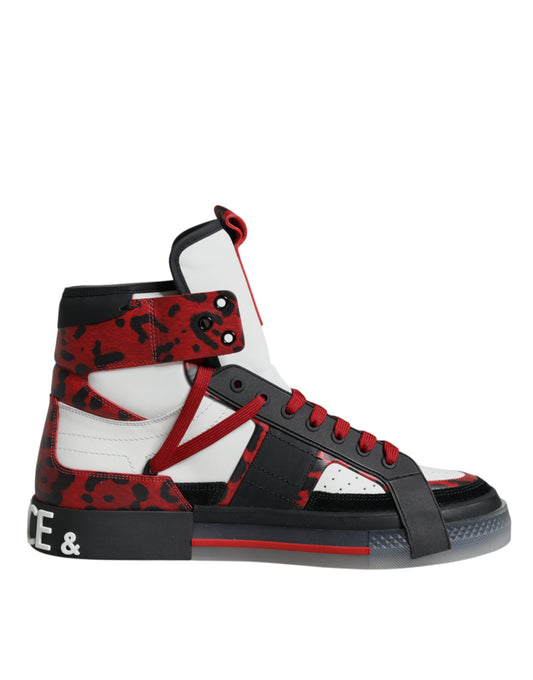 Dolce & Gabbana Multicolor Leather High Top Sneakers Shoes EU44 / US11