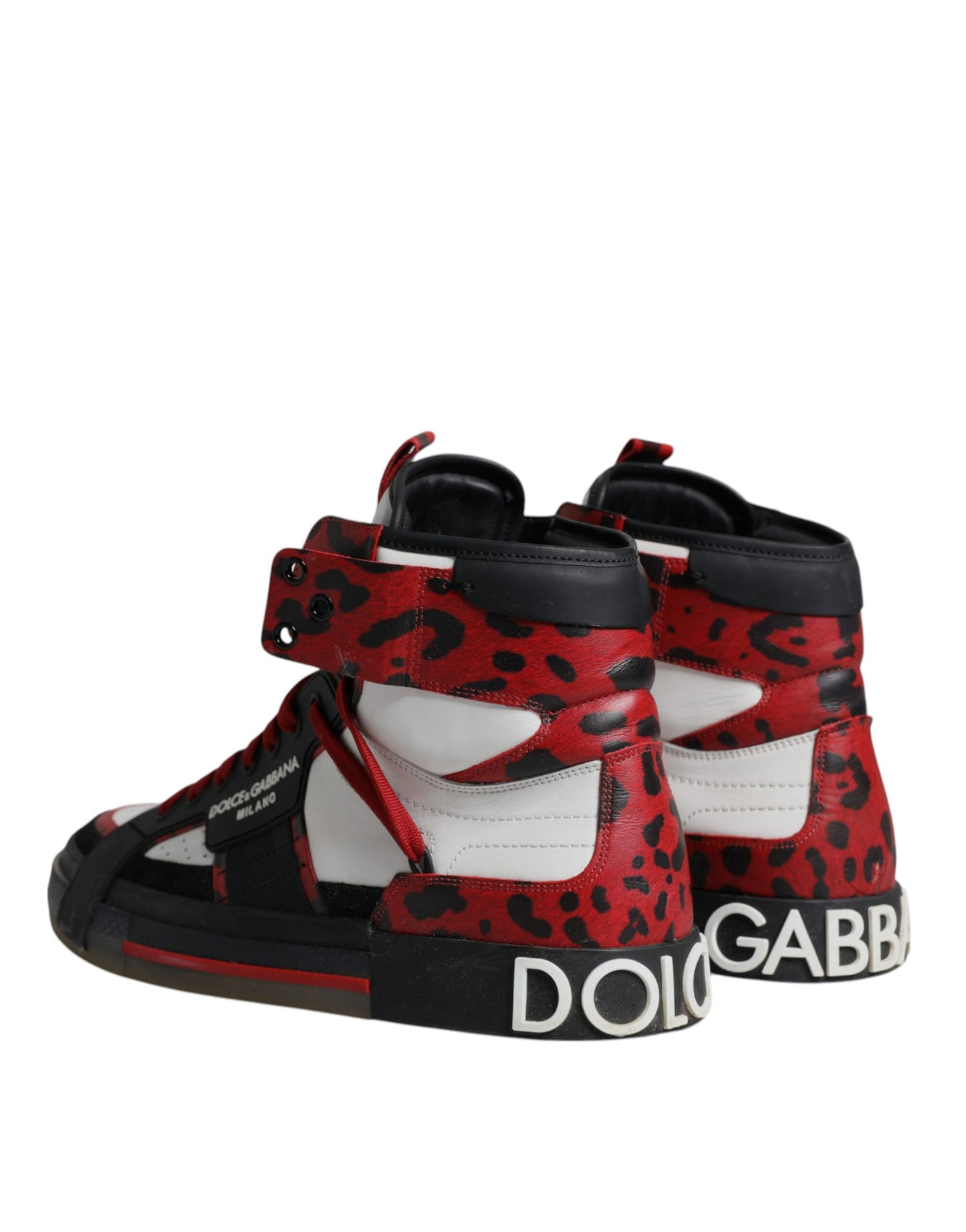 Dolce & Gabbana Multicolor Leather High Top Sneakers Shoes EU44 / US11