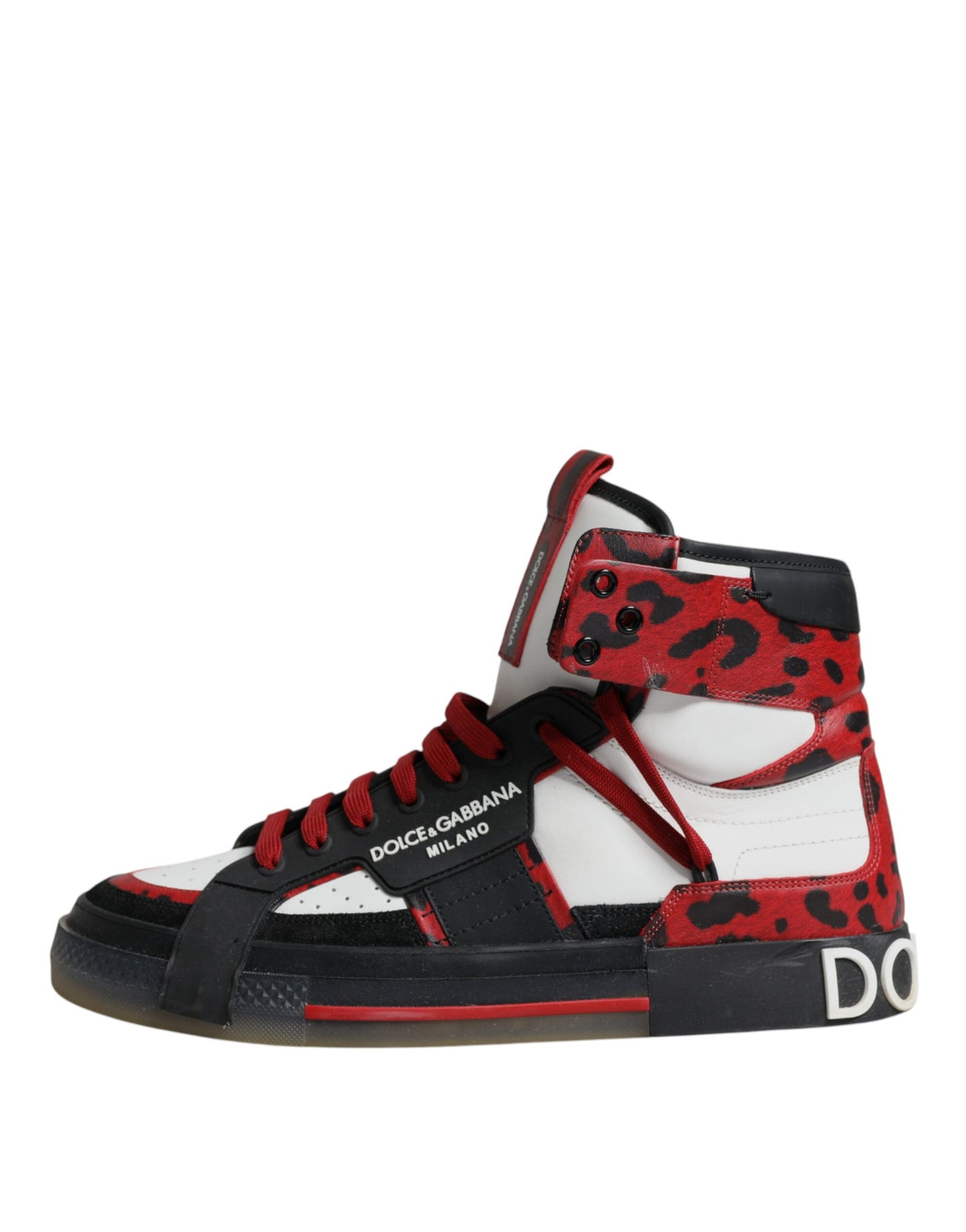 Dolce & Gabbana Multicolor Leather High Top Sneakers Shoes EU44 / US11