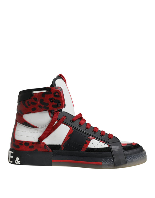 Dolce & Gabbana Multicolor Leather High Top Sneakers Shoes EU44 / US11