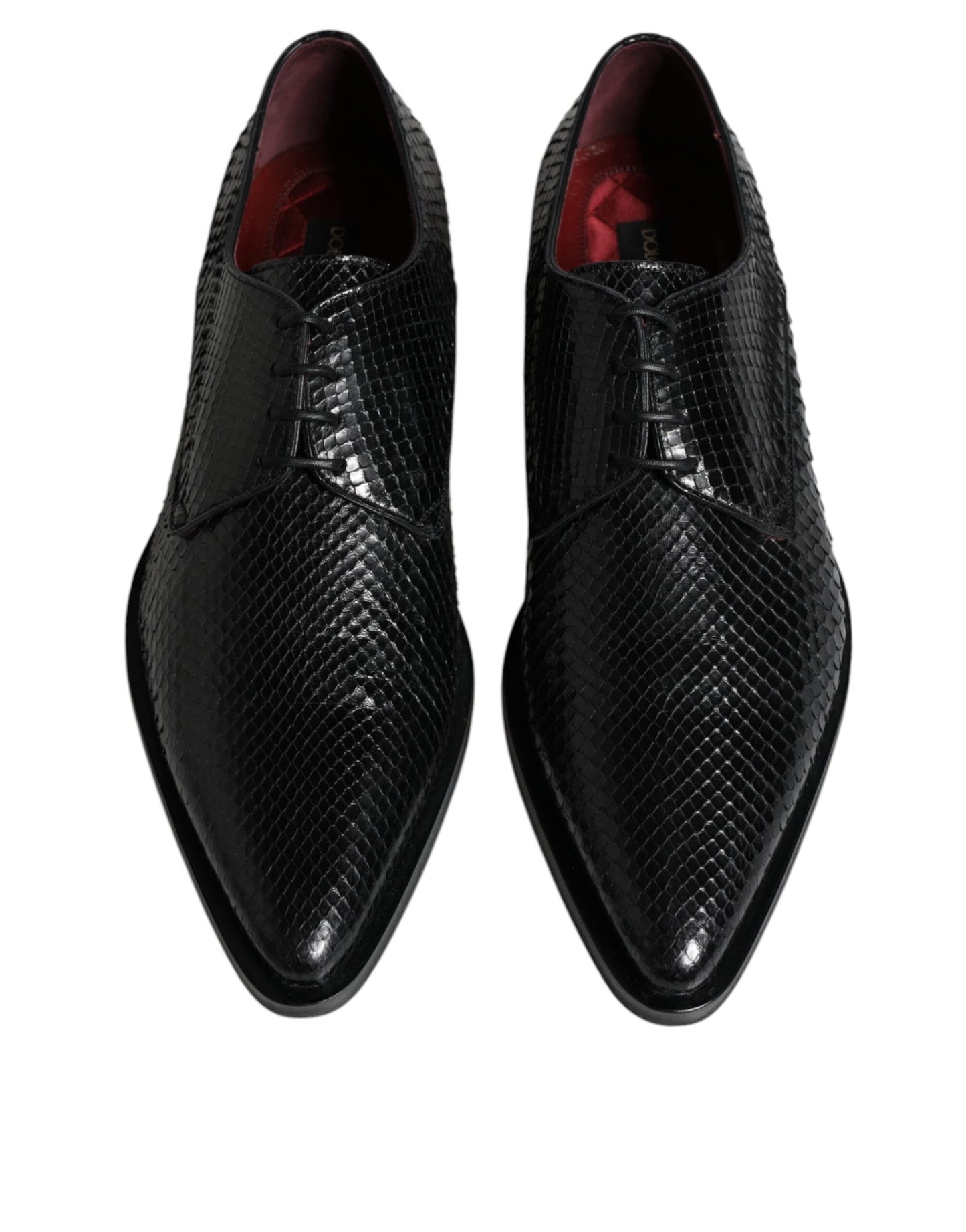 Dolce & Gabbana Black Leather Derby Formal Dress Shoes EU45 / US12