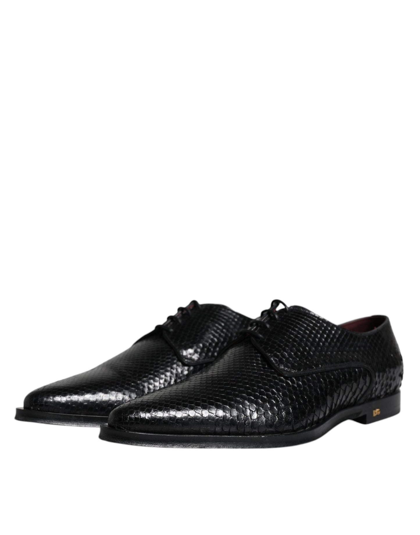 Dolce & Gabbana Black Leather Derby Formal Dress Shoes EU45 / US12