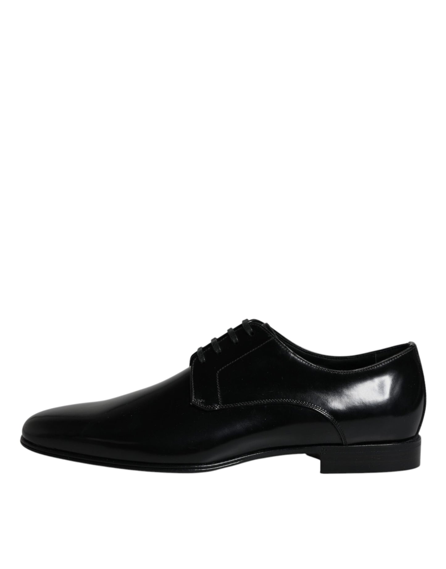 Dolce & Gabbana Black Leather Lace Up Men Derby Formal Shoes EU42 / US9