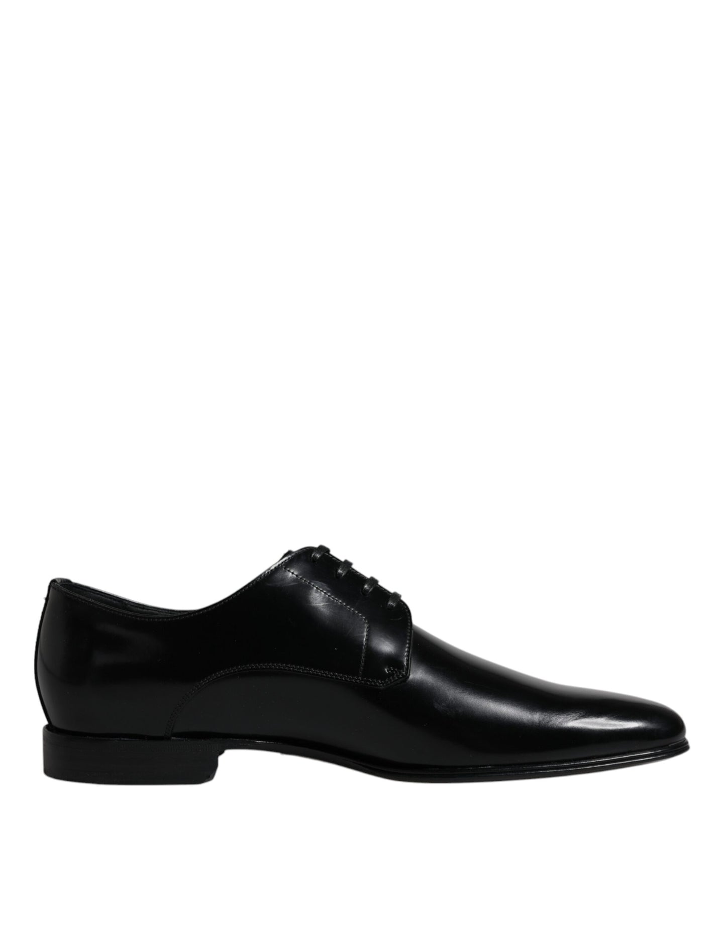 Dolce & Gabbana Black Leather Lace Up Men Derby Formal Shoes EU42 / US9