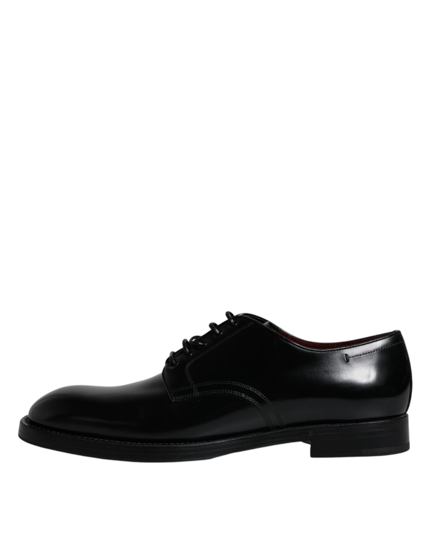 Dolce & Gabbana Black Leather Lace Up Men Derby Formal Shoes EU46 / US13