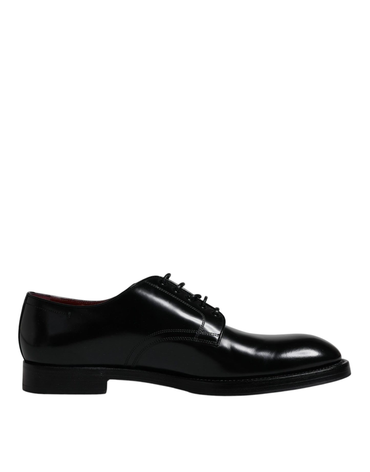 Dolce & Gabbana Black Leather Lace Up Men Derby Formal Shoes EU46 / US13