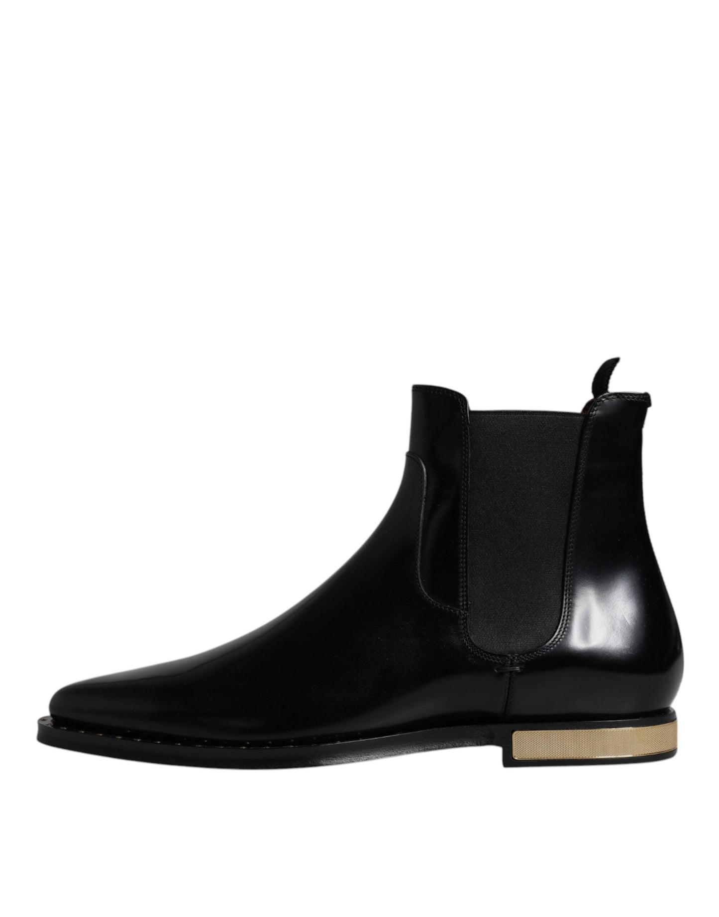 Dolce & Gabbana Black Leather Chelsea Ankle Boots Shoes EU40 / US7