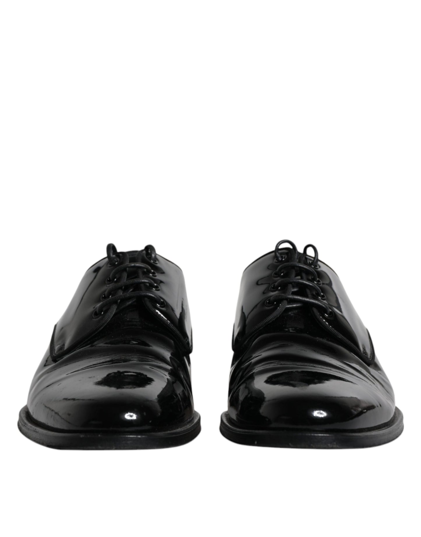 Dolce & Gabbana Black Leather Lace Up Men Derby Formal Shoes EU41 / US8