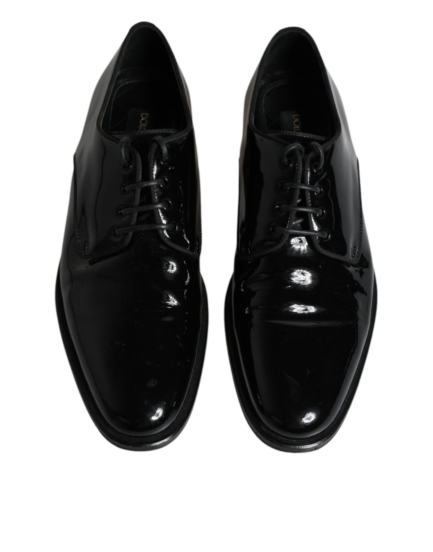 Dolce & Gabbana Black Leather Lace Up Men Derby Formal Shoes EU41 / US8