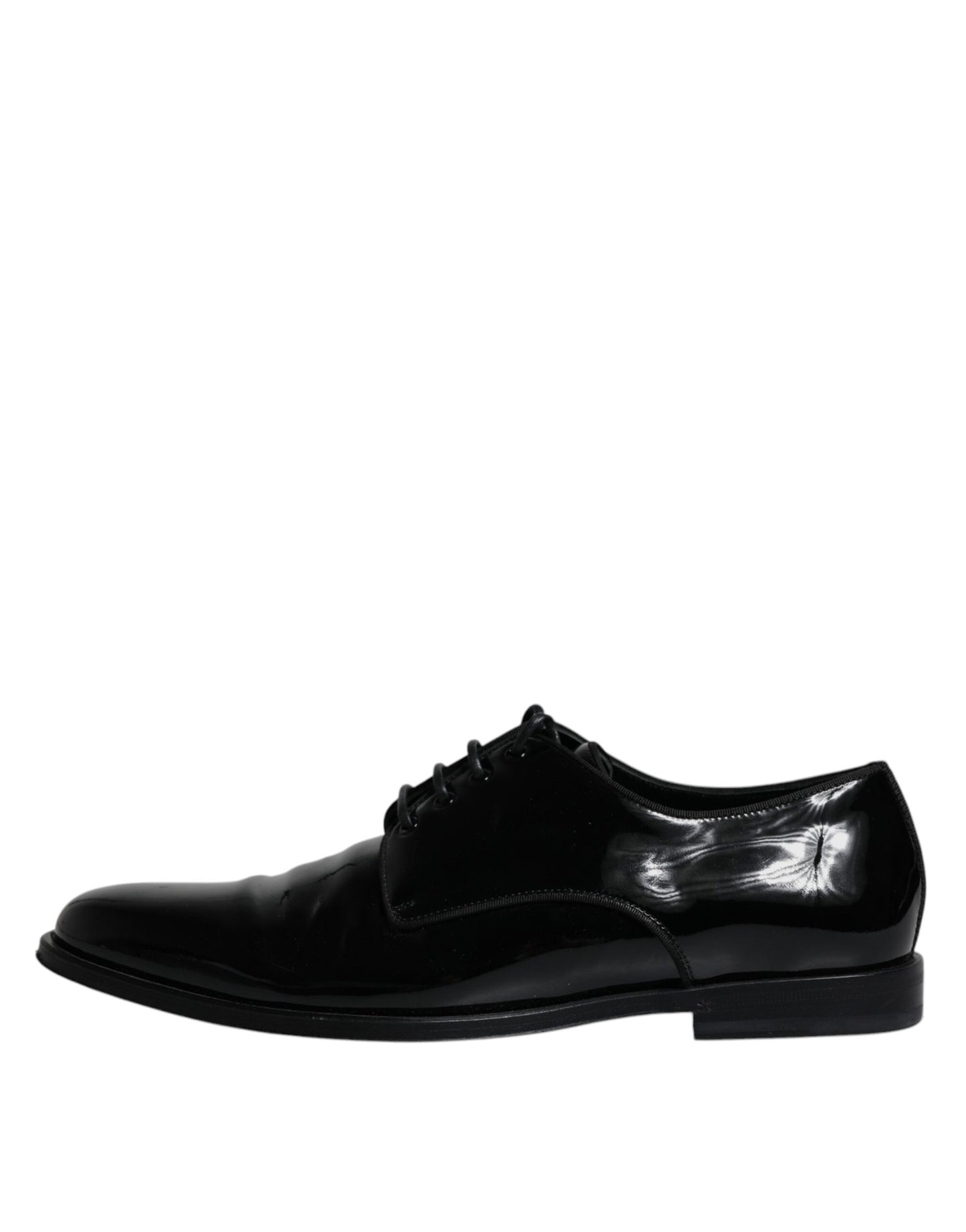 Dolce & Gabbana Black Leather Lace Up Men Derby Formal Shoes EU41 / US8