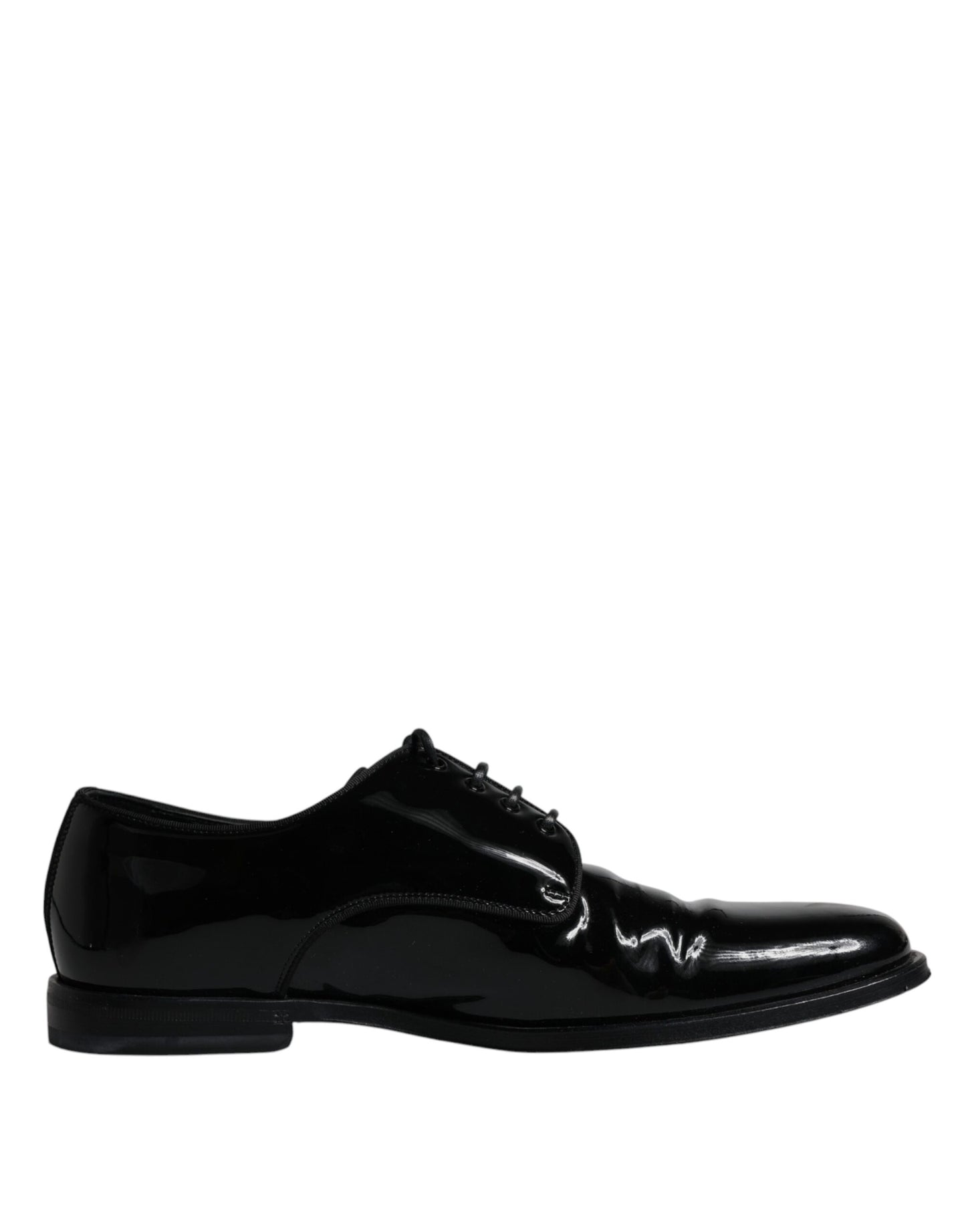 Dolce & Gabbana Black Leather Lace Up Men Derby Formal Shoes EU41 / US8