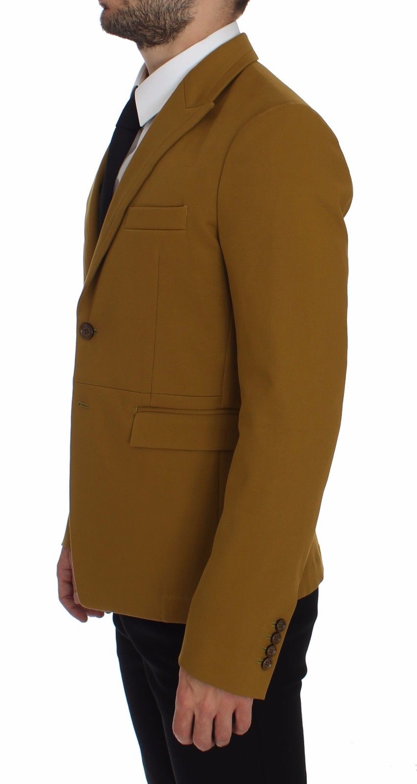 Dolce & Gabbana Elegant Yellow Cotton Blend Casual Blazer IT46 / S