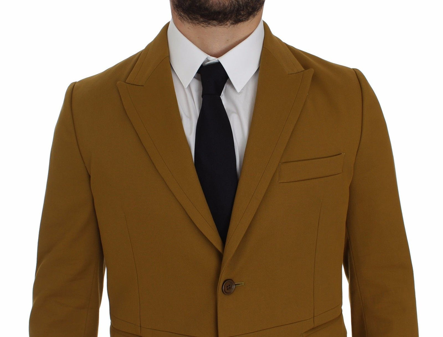 Dolce & Gabbana Elegant Yellow Cotton Blend Casual Blazer IT46 / S