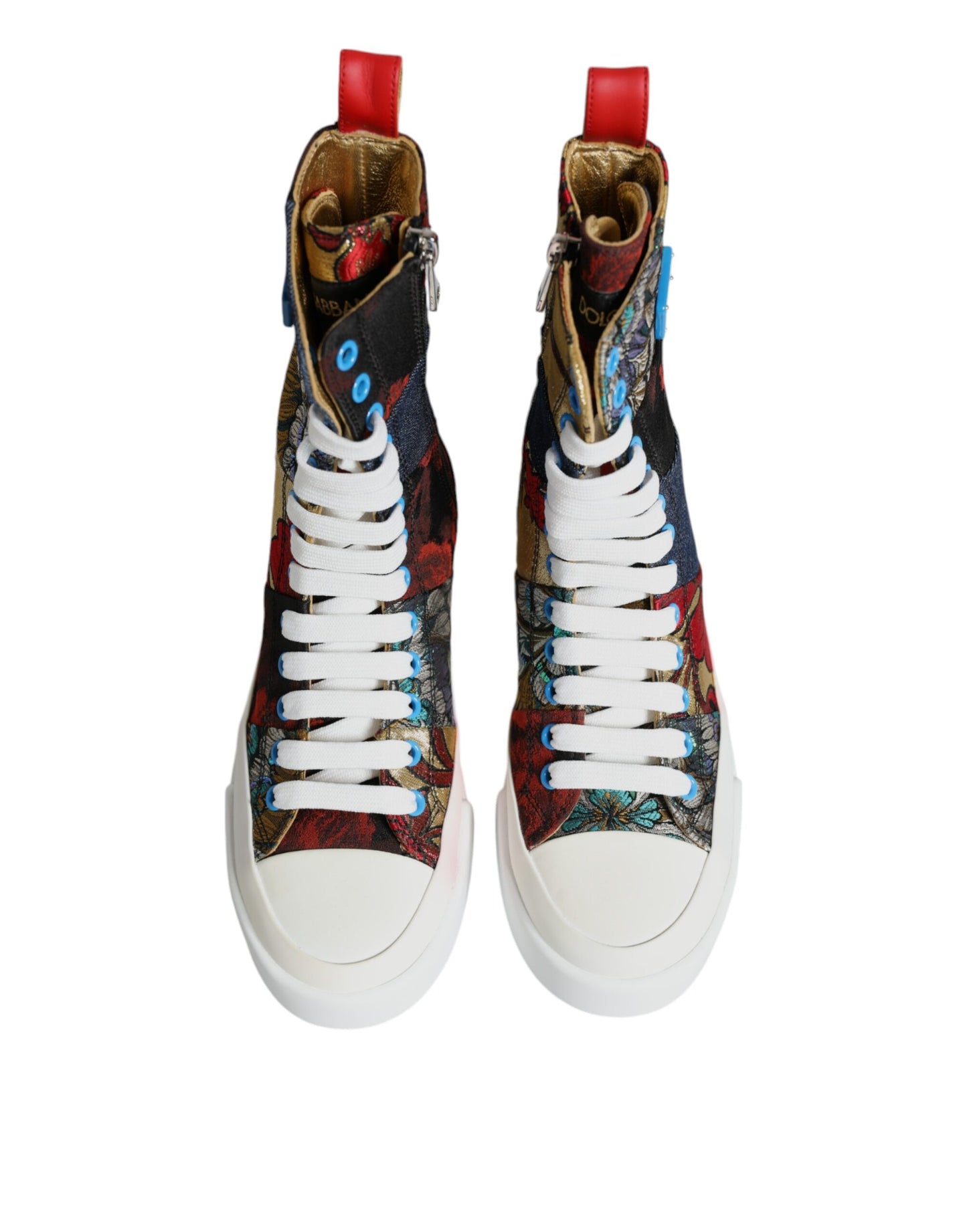 Dolce & Gabbana Multicolor Patchwork High Top Sneakers Shoes EU36 / US6