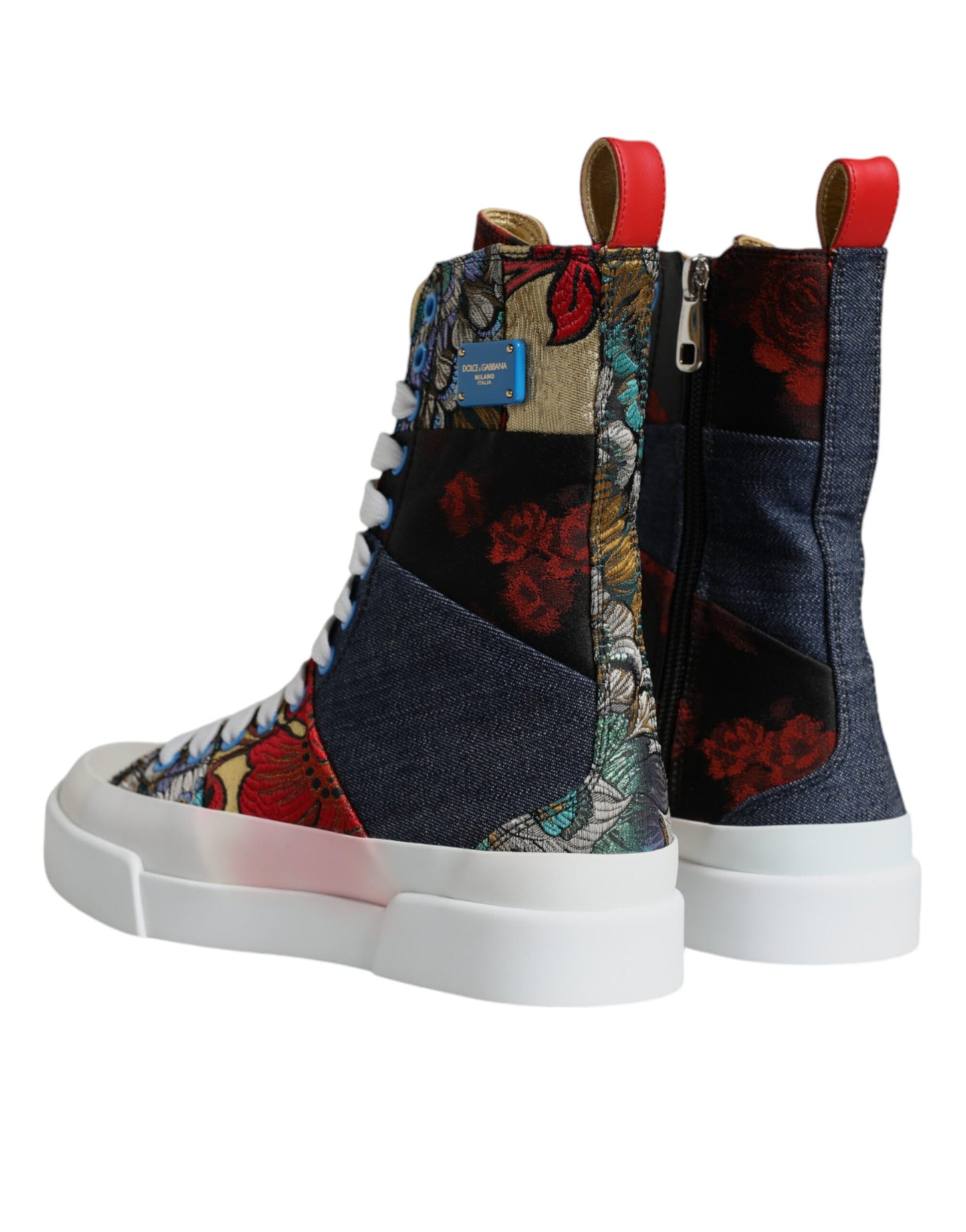 Dolce & Gabbana Multicolor Patchwork High Top Sneakers Shoes EU36 / US6