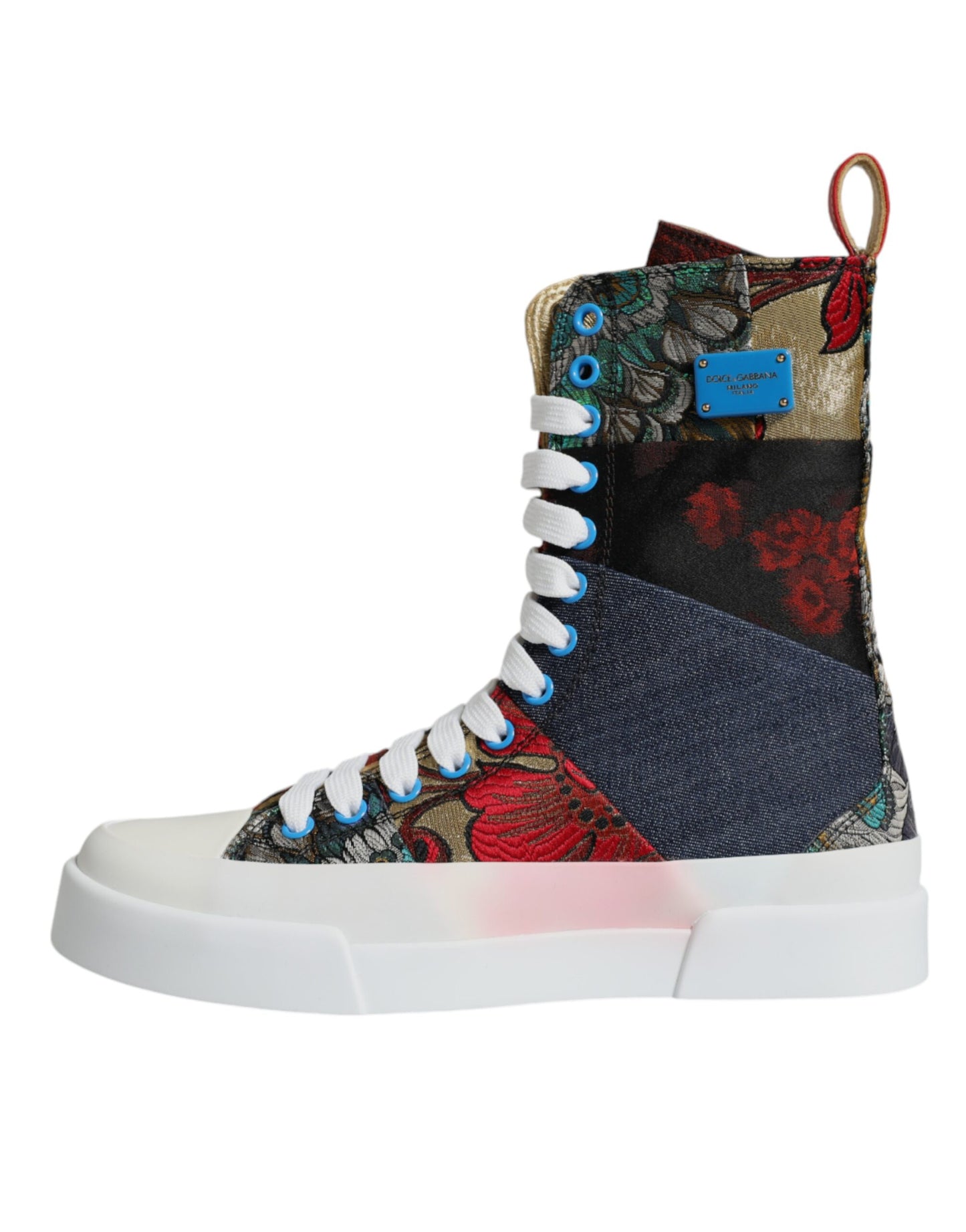 Dolce & Gabbana Multicolor Patchwork High Top Sneakers Shoes EU36 / US6