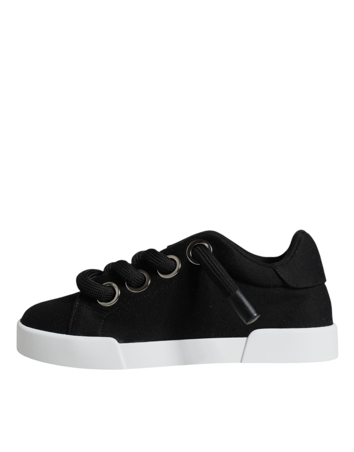 Dolce & Gabbana Black Portofino Low Top Sneakers Shoes EU37 / US7