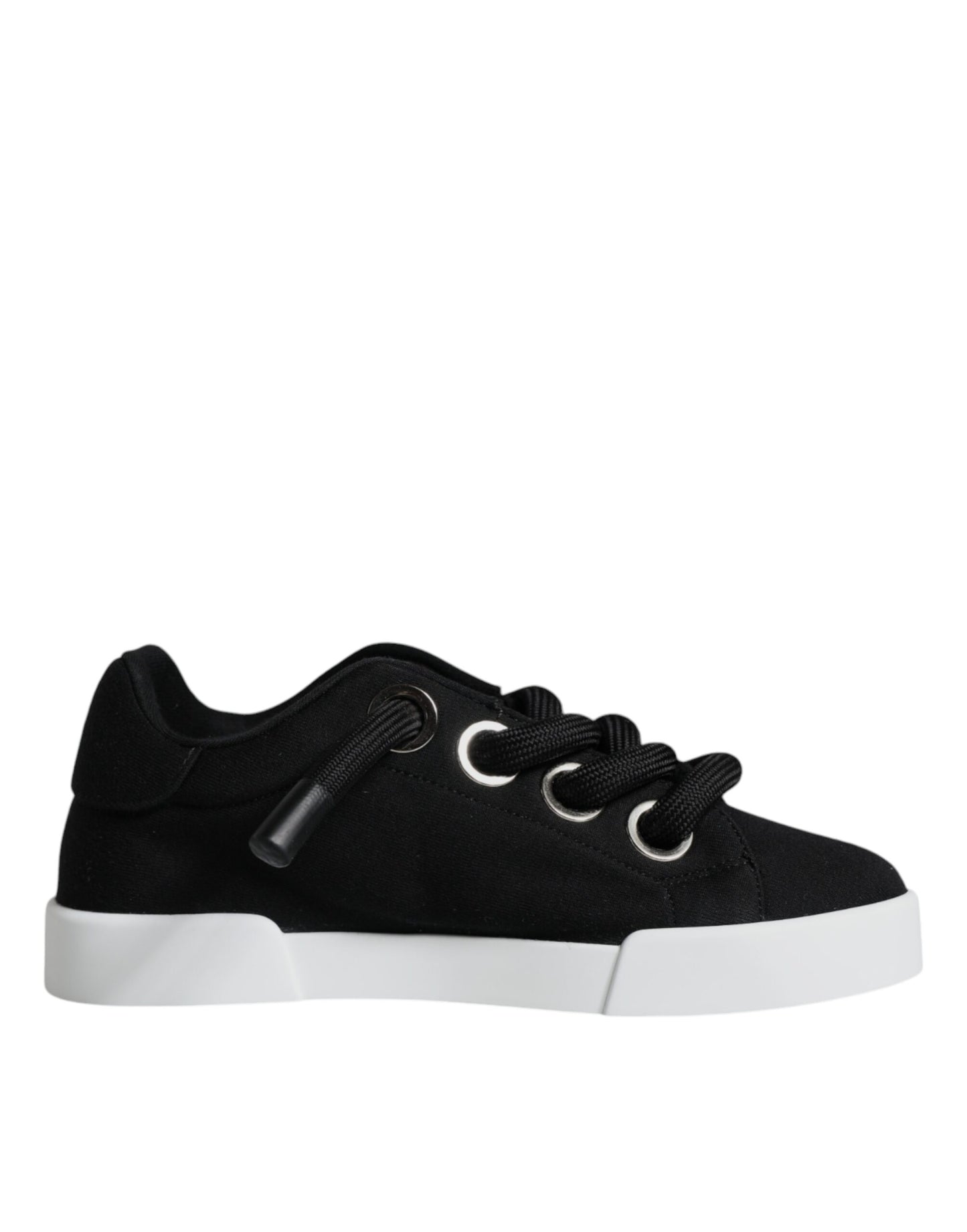 Dolce & Gabbana Black Portofino Low Top Sneakers Shoes EU37 / US7