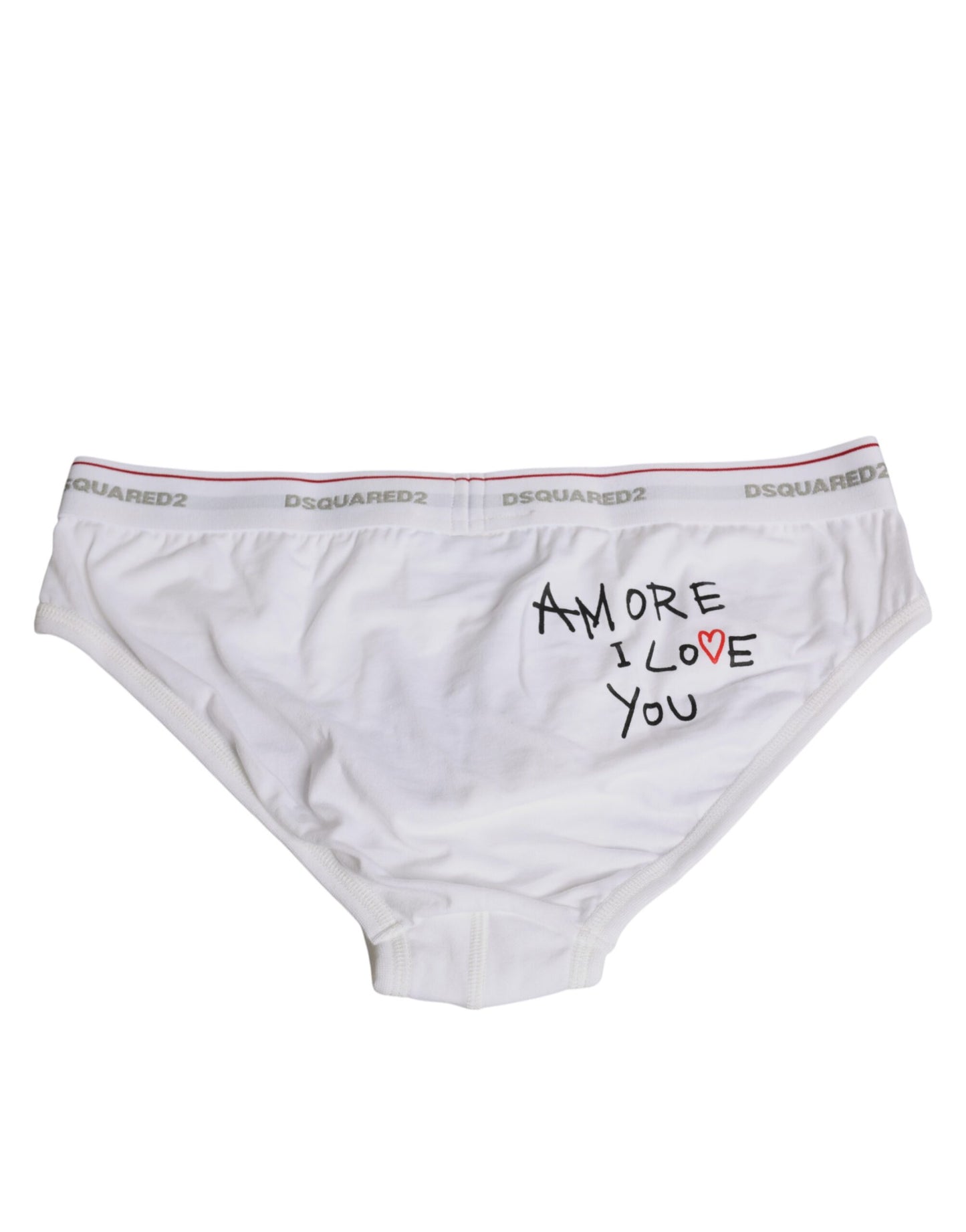 Dsquared² White Cotton Stretch Women Mid Waist Panty Underwear IT3 | M