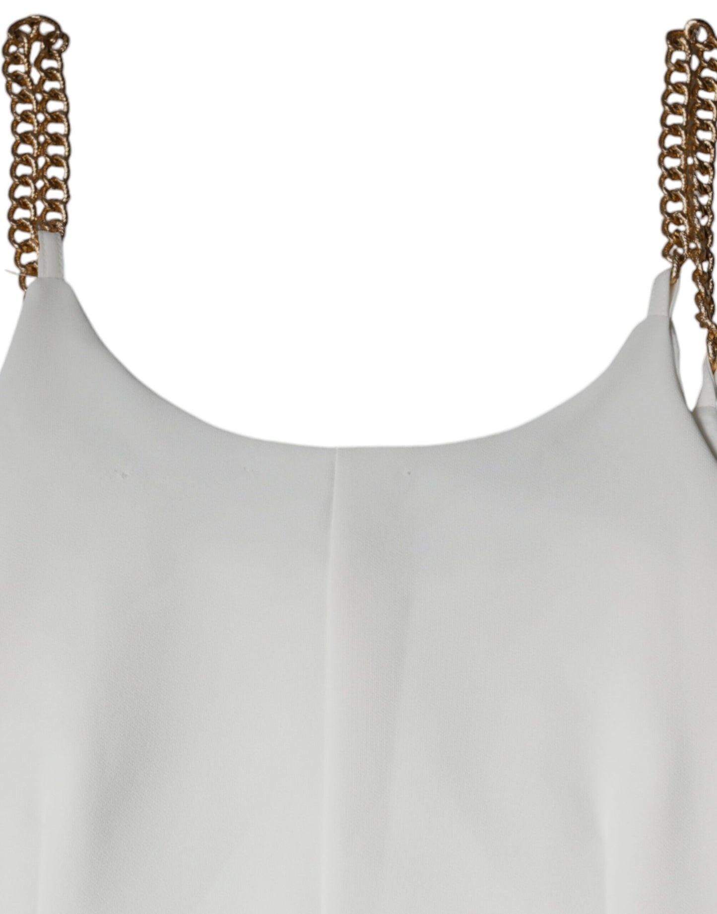 Elisabetta Franchi White Sleeveless Bodycon Sheath Mini  IT42 | M