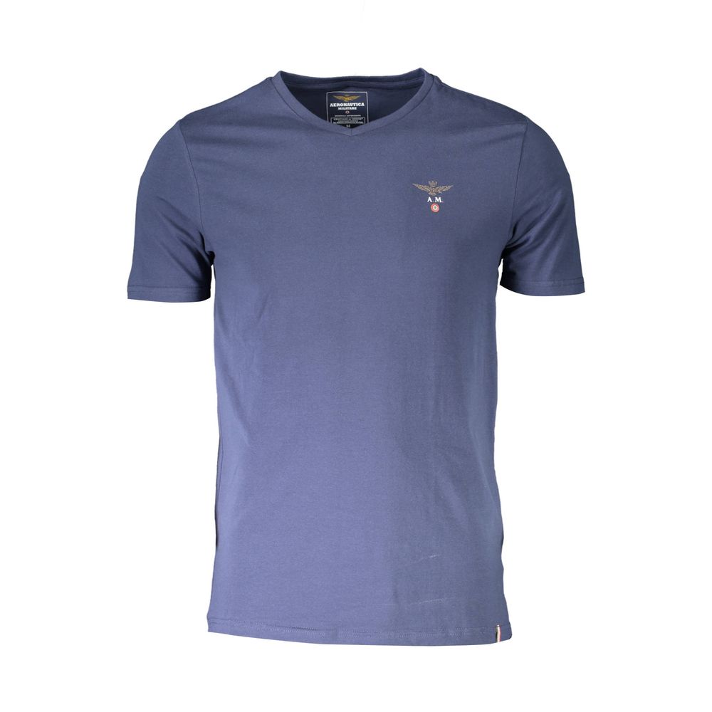 Aeronautica Militare Blue Cotton T-Shirt