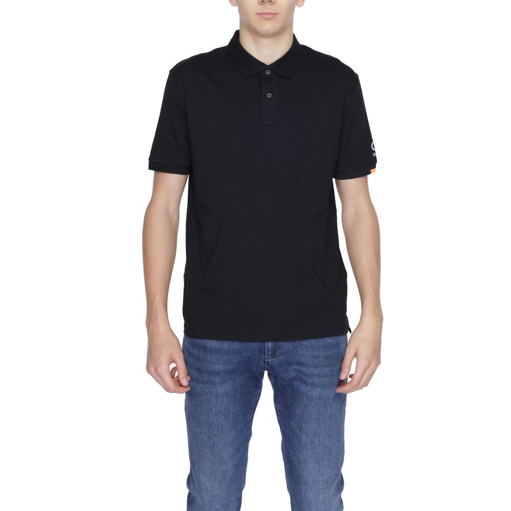 Suns Black Cotton Polo Shirt IT48 | L