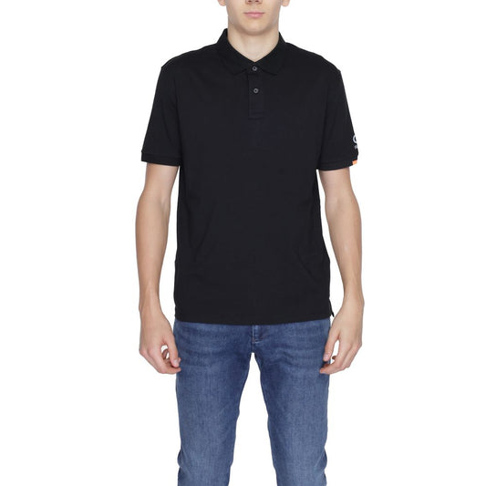 Suns Black Cotton Polo Shirt IT48 | L