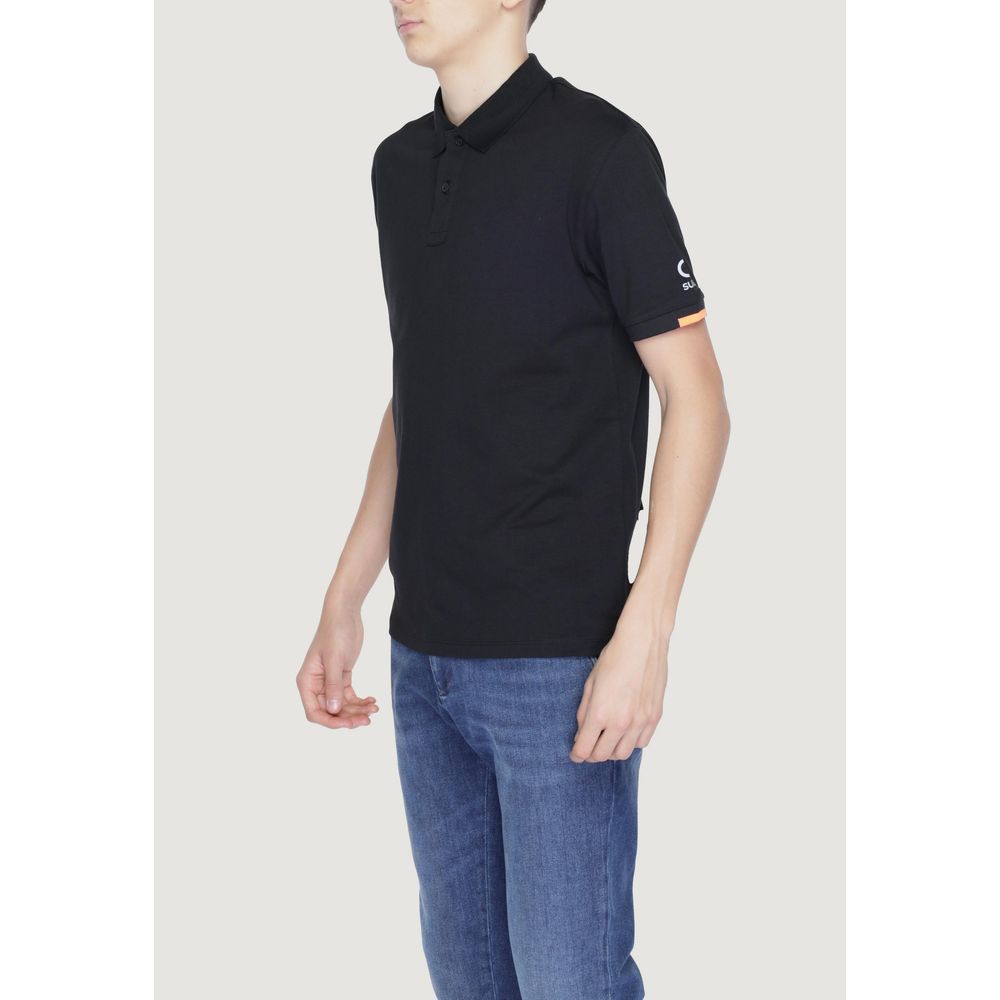 Suns Black Cotton Polo Shirt IT48 | L