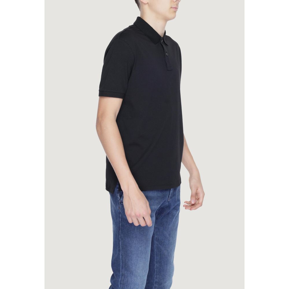 Suns Black Cotton Polo Shirt IT48 | L