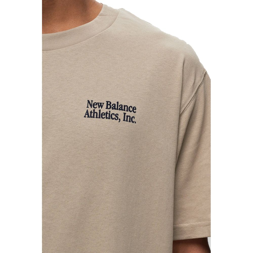 New Balance Beige Cotton T-Shirt IT42 | XS