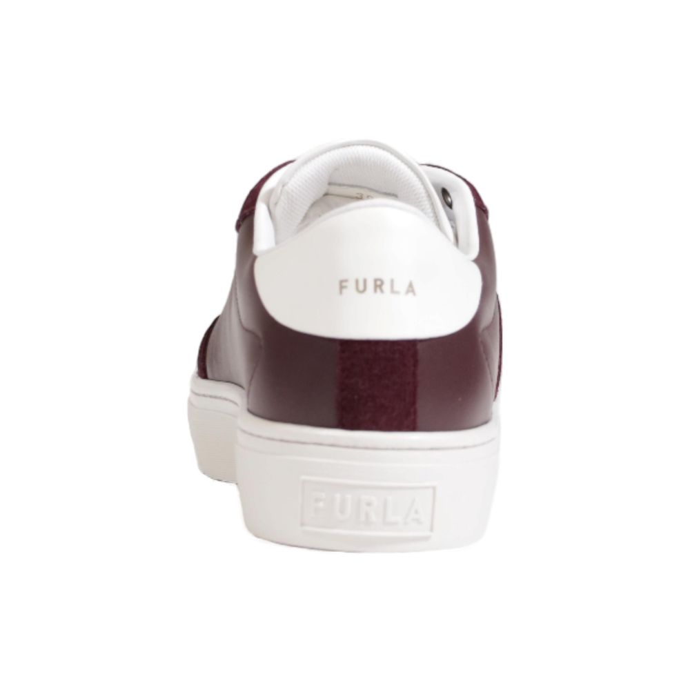 Furla Bordeaux Leather Sneaker EU36 | US6