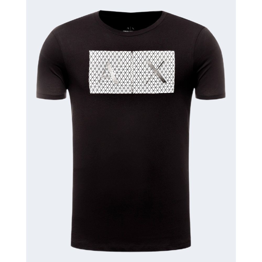 Armani Exchange Black Cotton T-Shirt